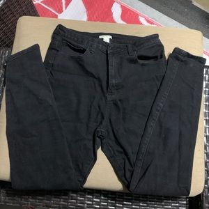 Forever 21 Black High Rise Skinny Jeans